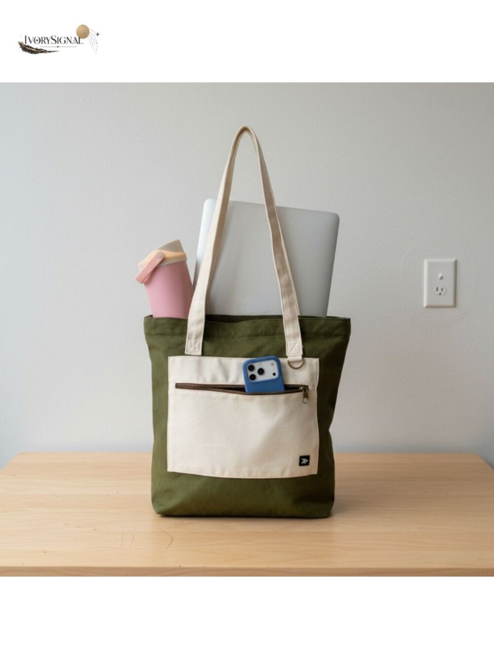 Large Nylon Travel Tote Multi-Pocket Laptop Work Bag